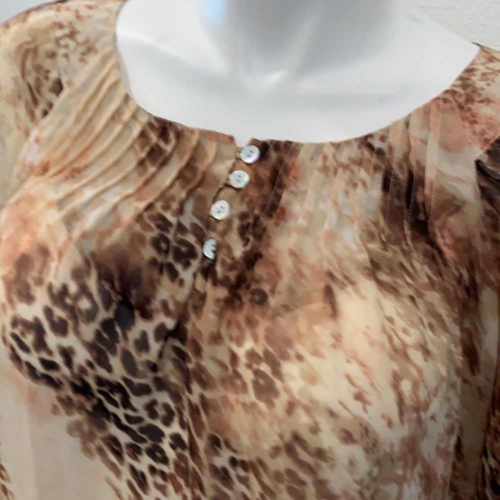 Chico’s Print, Button Sleeve, Floaty Summertime B… - image 5